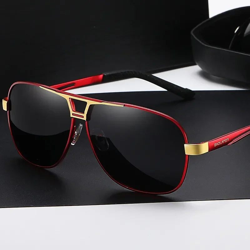 Óculos de Sol Masculino Polarizado – Alumínio e Magnésio, Lente Fotocromática