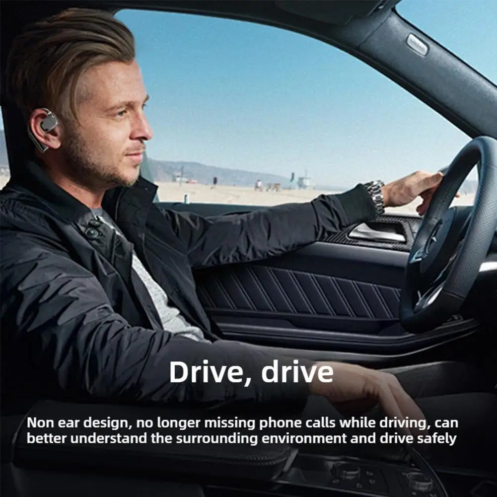 Fone de Ouvido Bluetooth Sem Fio Condução Óssea com Microfone