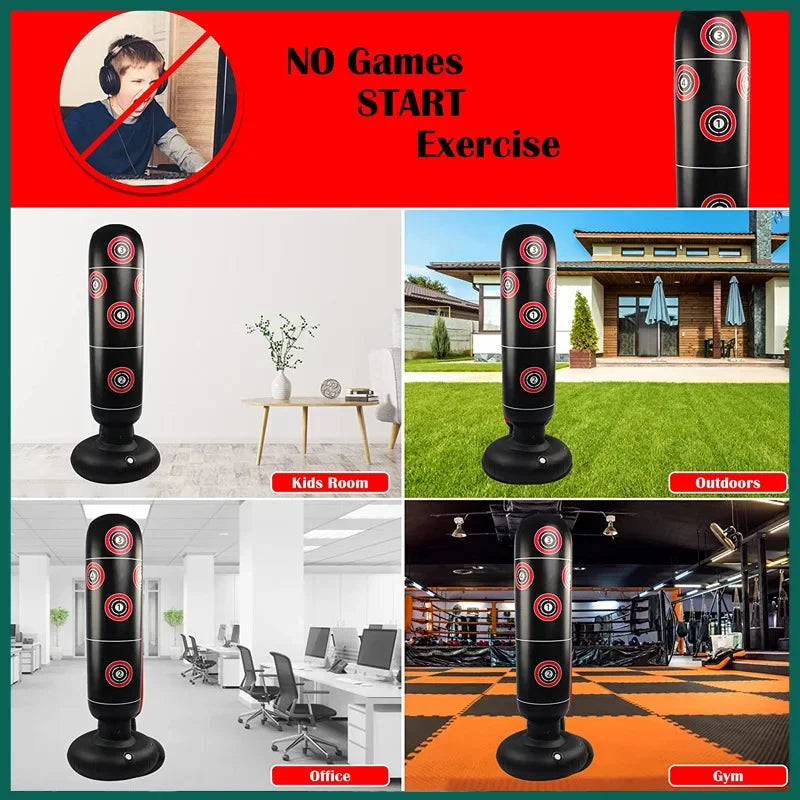 Saco de Pancada Inflável ATHLOZ – 160cm