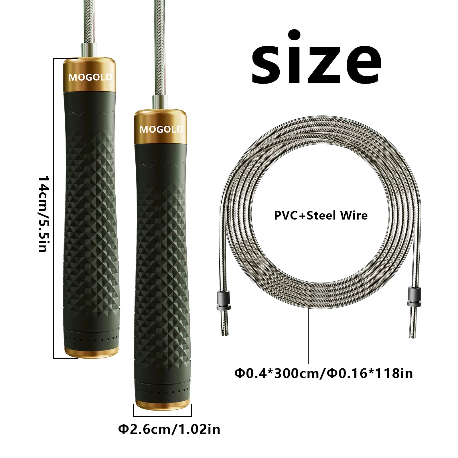1 pçs - Corda para pular | Fio de aço ajustável Athloz