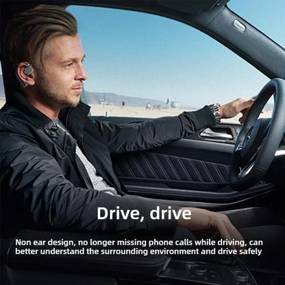 Fone de Ouvido Bluetooth Sem Fio Condução Óssea com Microfone