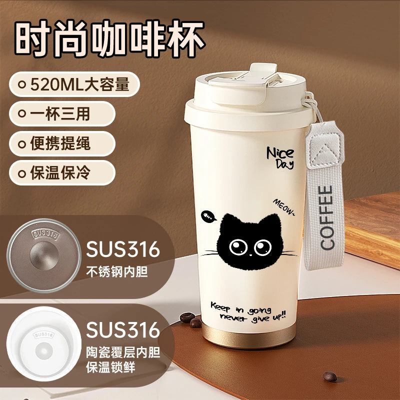 Kawaii Garrafa Térmica Portátil