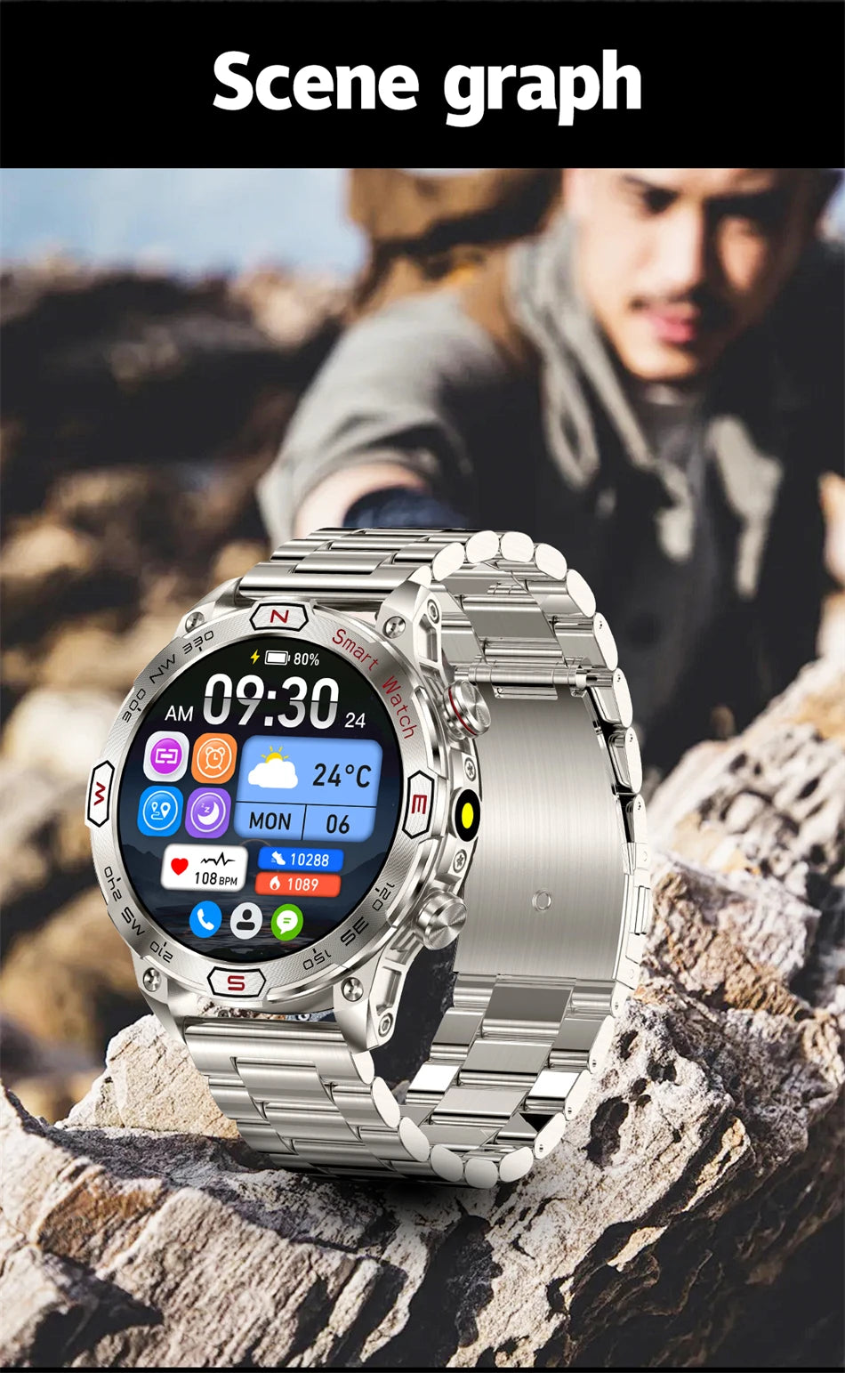 ⌚ Smartwatch ATHLOZ AMOLED GPS – Performance Inteligente