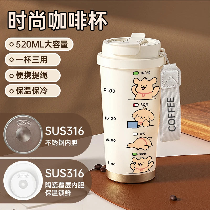 Kawaii Garrafa Térmica Portátil