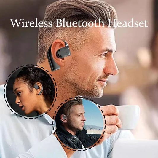 Fone de Ouvido Bluetooth Sem Fio Condução Óssea com Microfone
