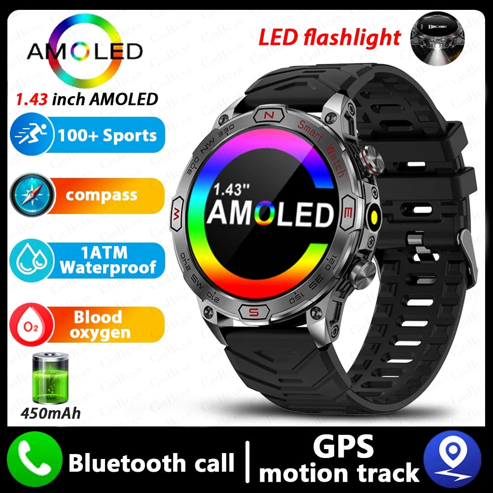 ⌚ Smartwatch ATHLOZ AMOLED GPS – Performance Inteligente