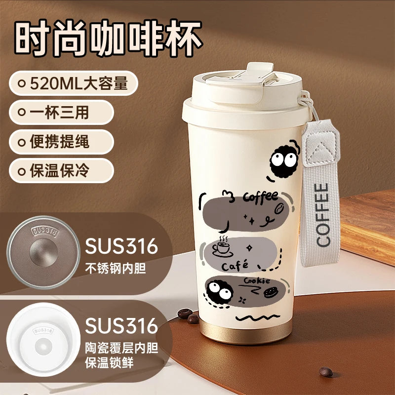 Kawaii Garrafa Térmica Portátil