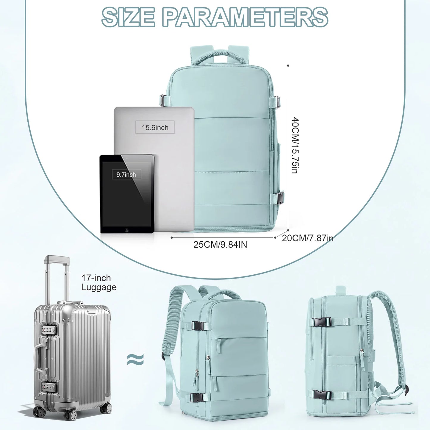 💼 Mochila de Viagem Impermeável Athloz 40x20x25