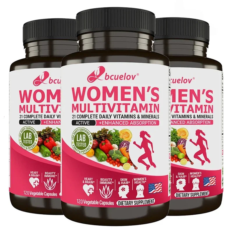 🌸 Multivitamínico Feminino Athloz – Magnésio, Biotina, Cálcio, Zinco e Selênio