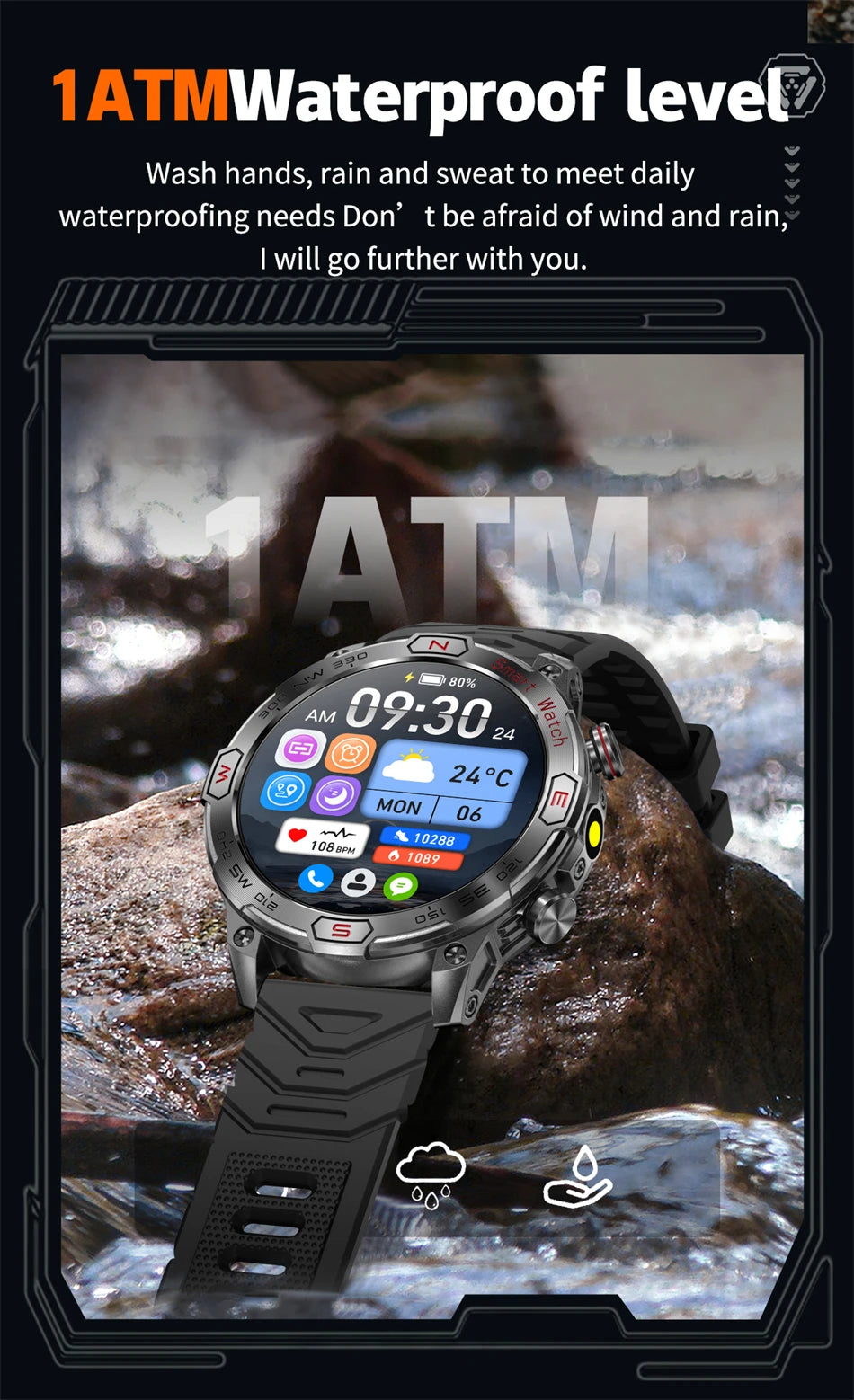 ⌚ Smartwatch ATHLOZ AMOLED GPS – Performance Inteligente