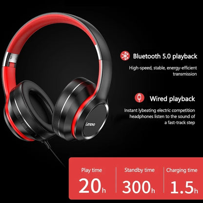 Fone de Ouvido Lenovo HD200 Bluetooth – Headset Over-Ear Dobrável