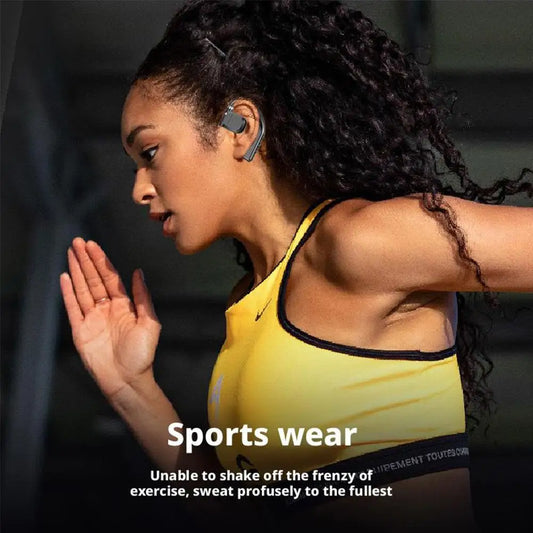 Fone de Ouvido Bluetooth Sem Fio Condução Óssea com Microfone