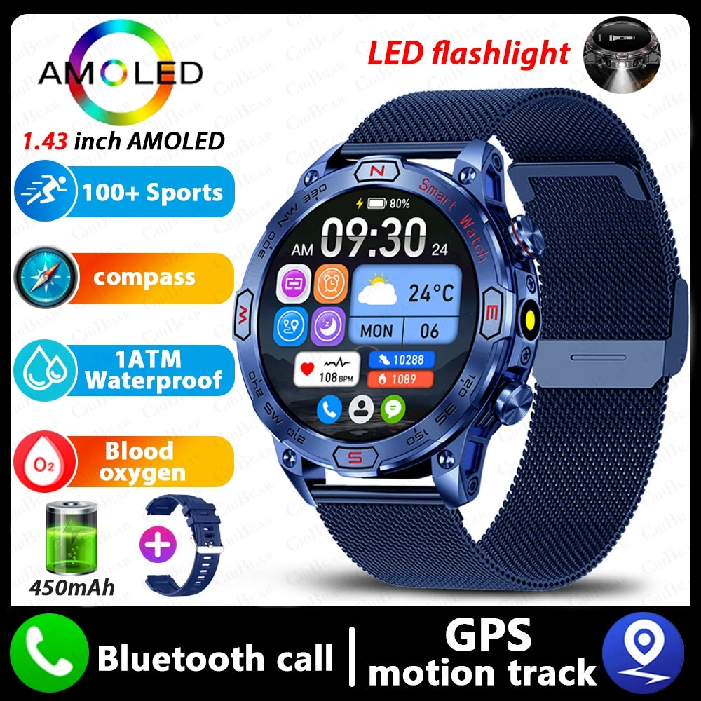 ⌚ Smartwatch ATHLOZ AMOLED GPS – Performance Inteligente